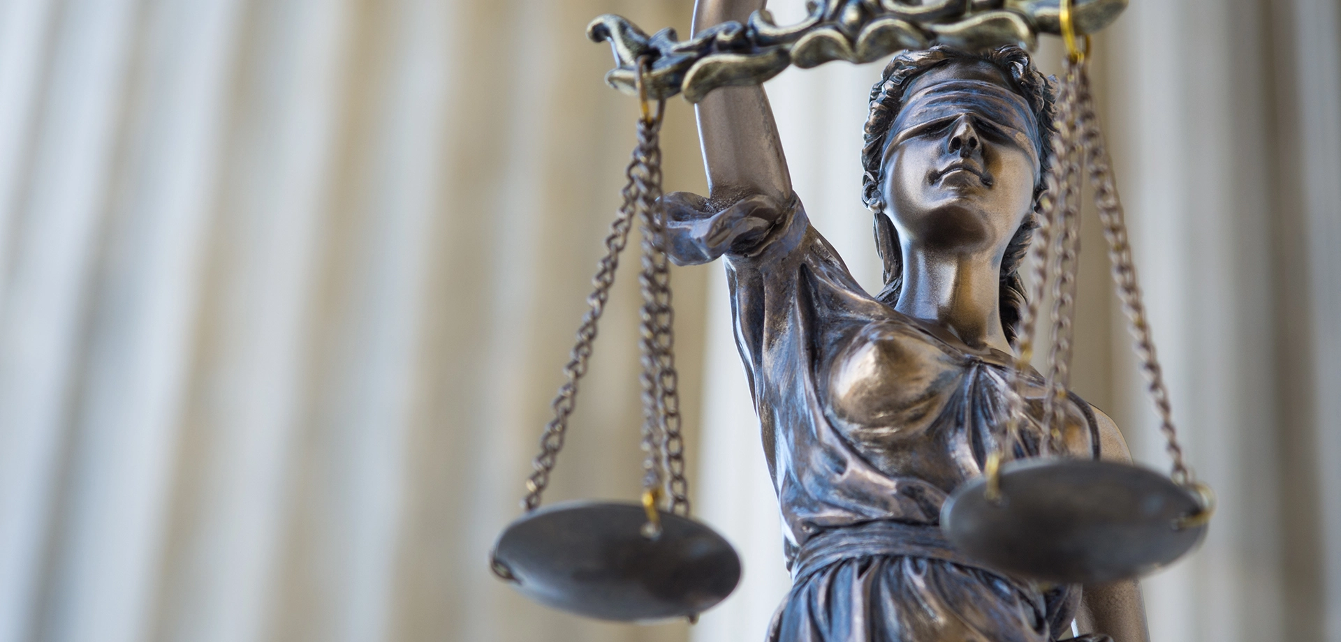 Bronze statue of Lady Justice