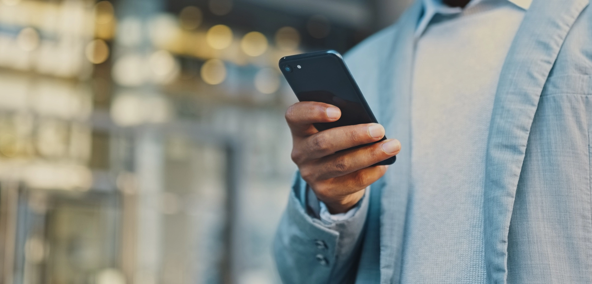 a person checking his phone